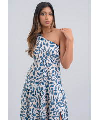 EMILIA ONE SHOULDER PRINTED DRESS