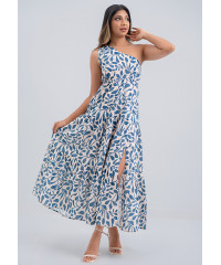 EMILIA ONE SHOULDER PRINTED DRESS