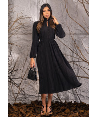 LORENA SHIRRED COLLAR DRESS