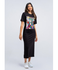 MONA LIZA GRAPHIC MAXI DRESS