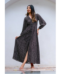 ADLIEDH BLACK PRINTED DRESS