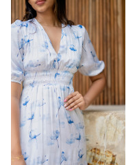 NOVA BLUE PRINTED DRESS