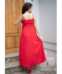 LILIAN WRAP RED DRESS