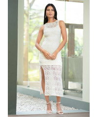 AXIA BOAT NECK LACE DRESS