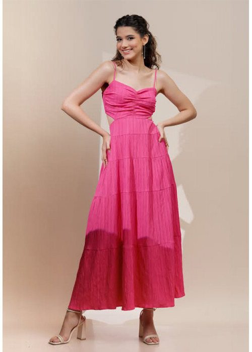 LINA SIDE CUTOUT PINK DRESS