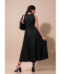 ESMI V NECK BLACK DRESS