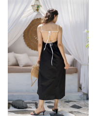 RAIKO BLACK STRAP DRESS