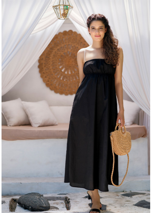 RAIKO BLACK STRAP DRESS