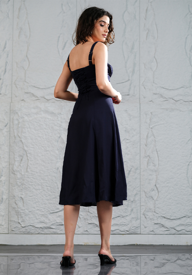 LILAC BUSTIER MIDI DRESS Nilsonline