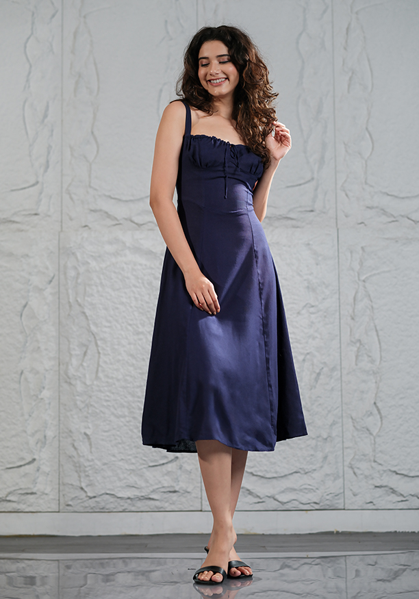 LILAC BUSTIER MIDI DRESS Nilsonline