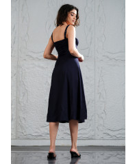 LILAC BUSTIER MIDI DRESS