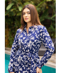 NAVY SIENNA FLORAL DRESS NAVY SIENNA FLORAL DRESS