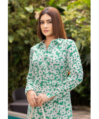 GREEN ELARA FLORAL DRESS GREEN ELARA FLORAL DRESS