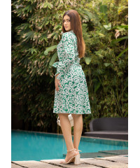 GREEN ELARA FLORAL DRESS GREEN ELARA FLORAL DRESS