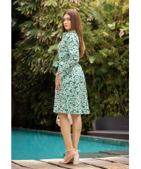 GREEN ELARA FLORAL DRESS GREEN ELARA FLORAL DRESS