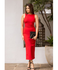 TARA SIDE ELASTICATED MAXI DRESS TARA SIDE ELASTICATED MAXI DRESS