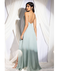 GREEN LAVENDER RUCHED DRESS