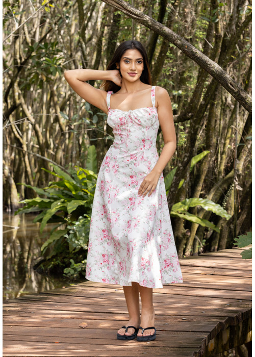 KAIA FRONT SLIP MAXI DRESS