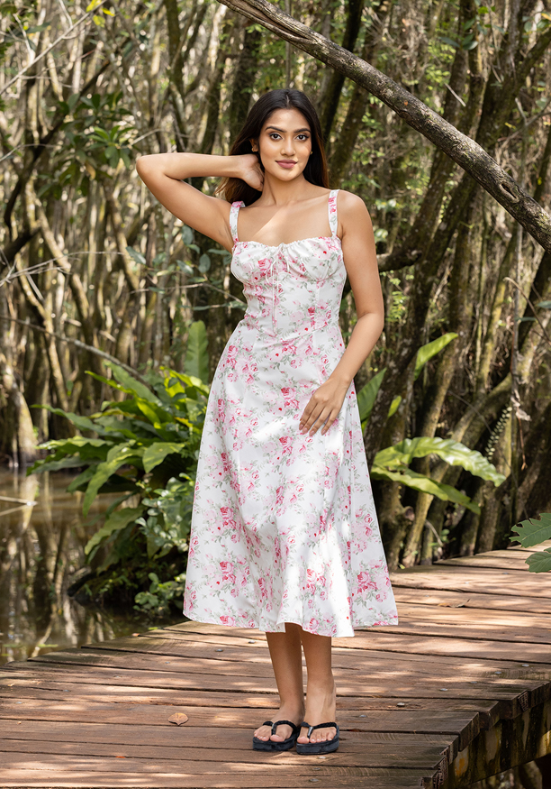 KAIA FRONT SLIP MAXI DRESS