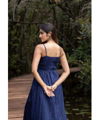 AERITH BLUE MAXI STRAP DRESS
