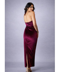 ALIZA HALTER NECK MAROON LONG DRESS ALIZA HALTER NECK MAROON LONG DRESS