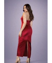 ALIZA HALTER NECK LONG RED DRESS ALIZA HALTER NECK LONG RED DRESS