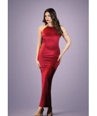 ALIZA HALTER NECK LONG RED DRESS ALIZA HALTER NECK LONG RED DRESS