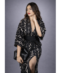 NIRA BOHEMIAN BLACK DRESS