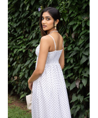 RAVA WHITE BUST DETAIL DRESS