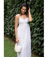 RAVA WHITE BUST DETAIL DRESS