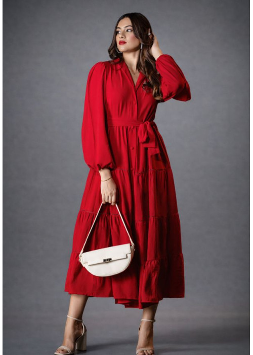 CEFALO CHIC RED DRESS CEFALO CHIC RED DRESS