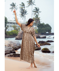 ALEXANDRA BROWN MAXI DRESS