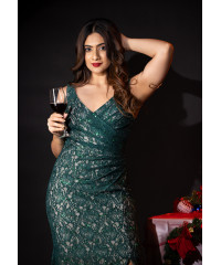 VIVICA SLEEVELESS GREEN MAXI DRESS