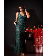 VIVICA SLEEVELESS GREEN MAXI DRESS