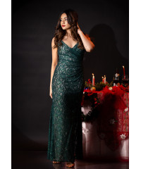 VIVICA SLEEVELESS GREEN MAXI DRESS