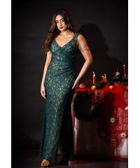 VIVICA SLEEVELESS GREEN MAXI DRESS