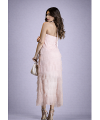 NOVA PINK KNOT LONG DRESS NOVA PINK KNOT LONG DRESS
