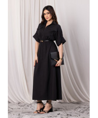 EVELYN UTILITY KAKI BLACK MAXI DRESS EVELYN UTILITY KAKI BLACK MAXI DRESS
