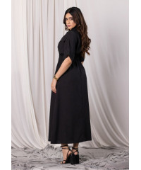 EVELYN UTILITY KAKI BLACK MAXI DRESS EVELYN UTILITY KAKI BLACK MAXI DRESS