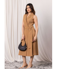 KATEY SLEEVELESS BROWN DRESS 