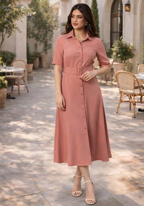 FLORA FLORAL PINK DRESS