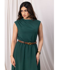AZERIA SLEEVELESS GREEN MIDI DRESS AZERIA SLEEVELESS GREEN MIDI DRESS
