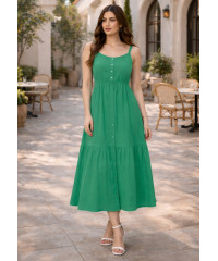 FARREN STRAP GREEN  DRESS 
