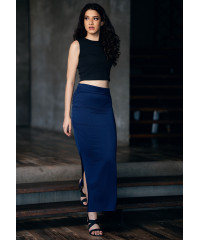 NOVA ROUCHED BLUE SKIRT