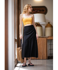 JUDIE ASYMMETRICAL BLACK  SKIRT