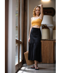 JUDIE ASYMMETRICAL BLACK  SKIRT