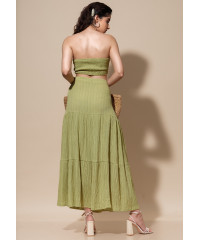 ASTRID LYERD GREEN SKIRT