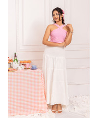 VIANNE WHITE MAXI SKIRT