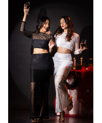 AFIA BLACK LONG SKIRT