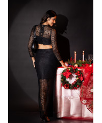 AMENA BLACK CROP TOP 